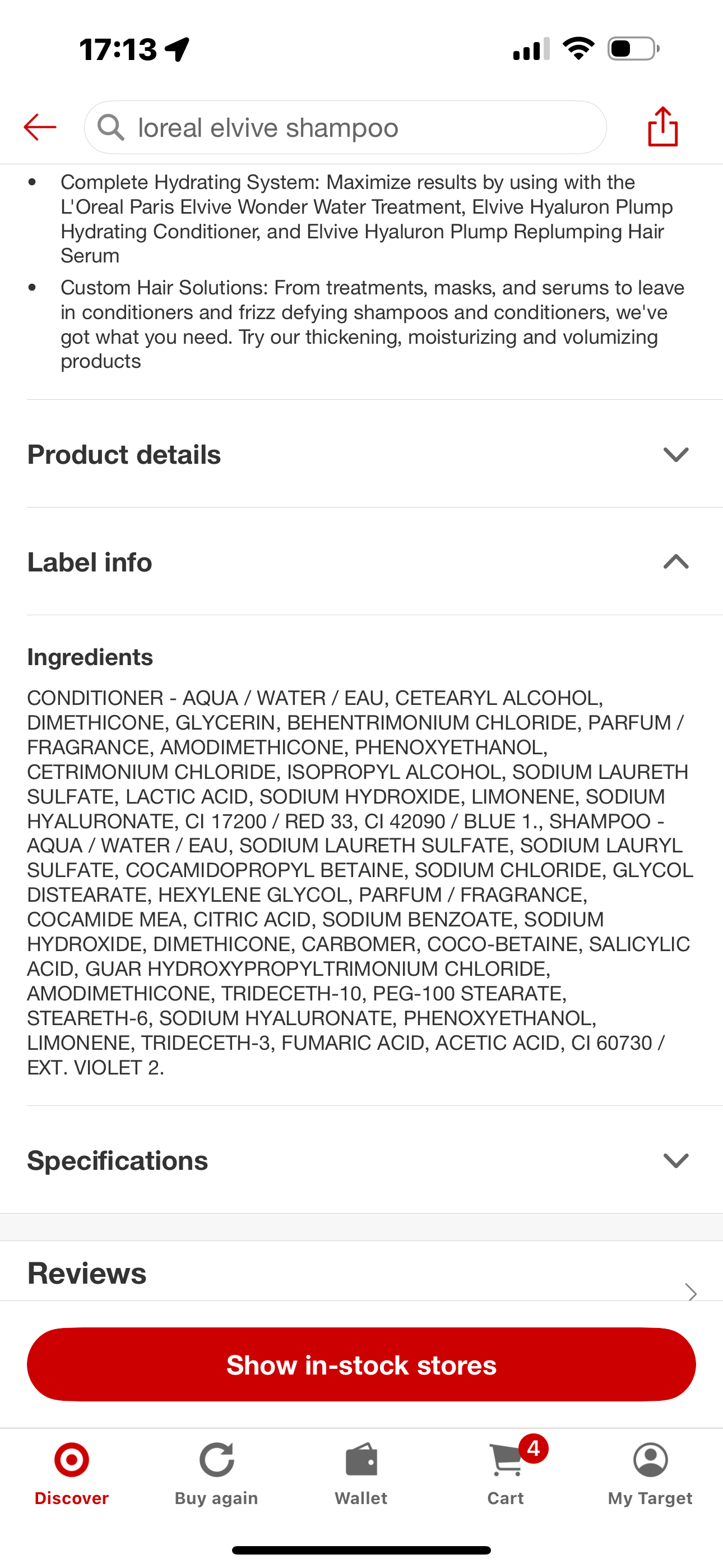 l’oréal elvive hylauron + pump