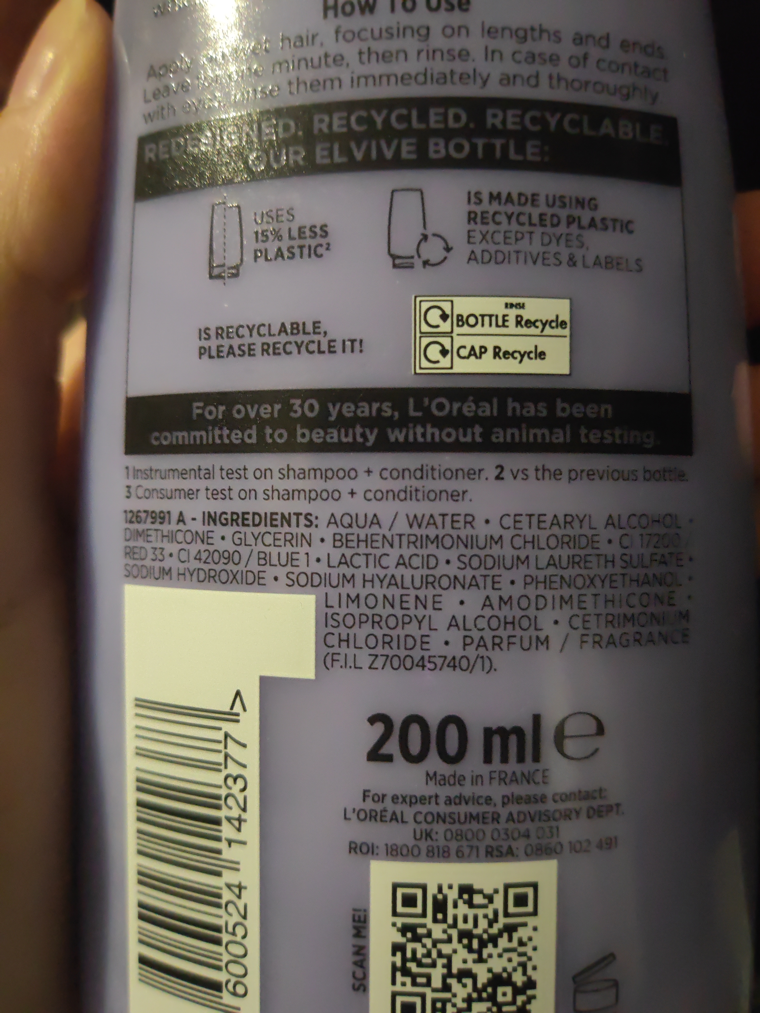 L'Oréal elvive conditioner