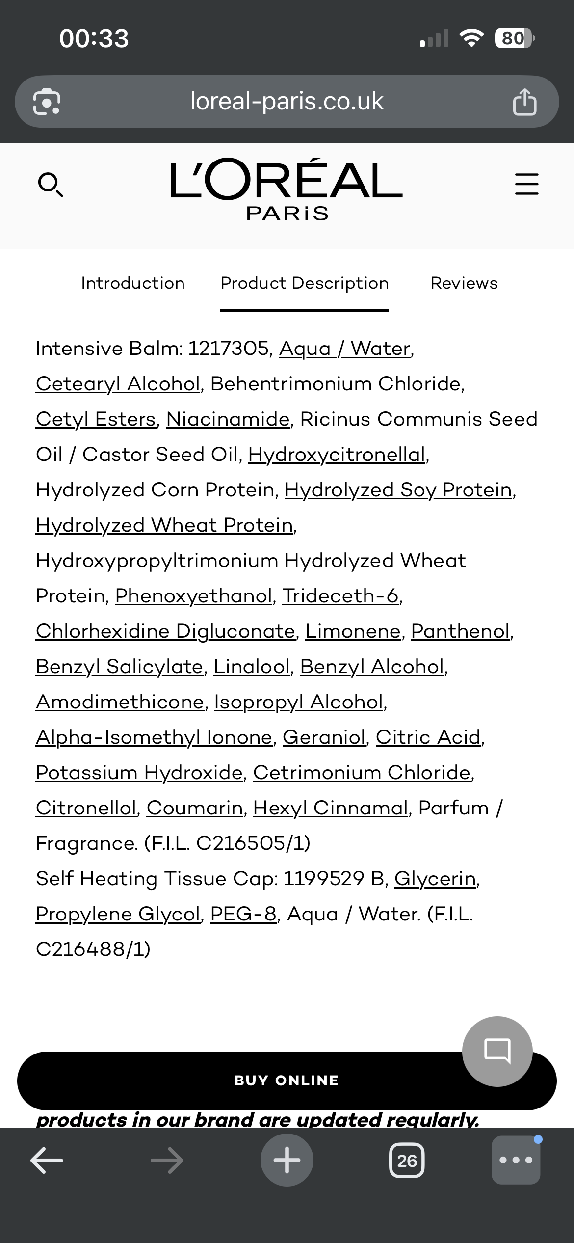 Loreal elvive hair mask