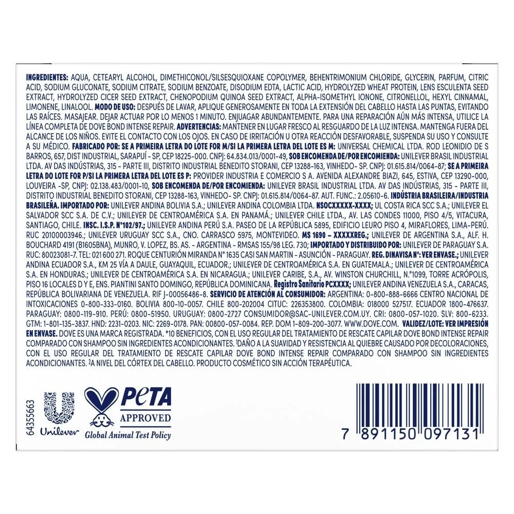 Dove mask bond intense repair