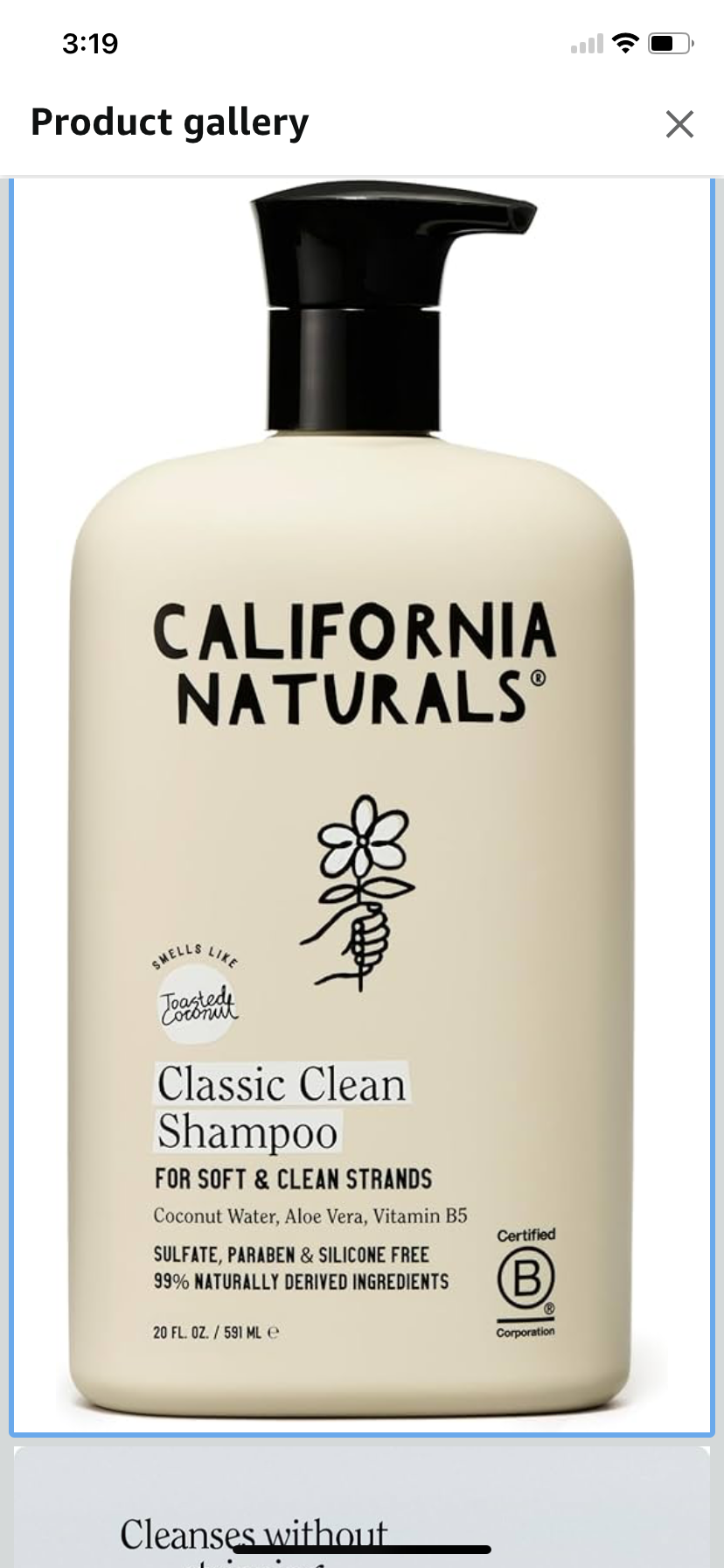 California naturals classic clean shampoo