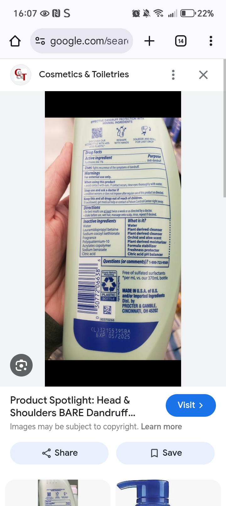 Head and  Shoulders Shampoo