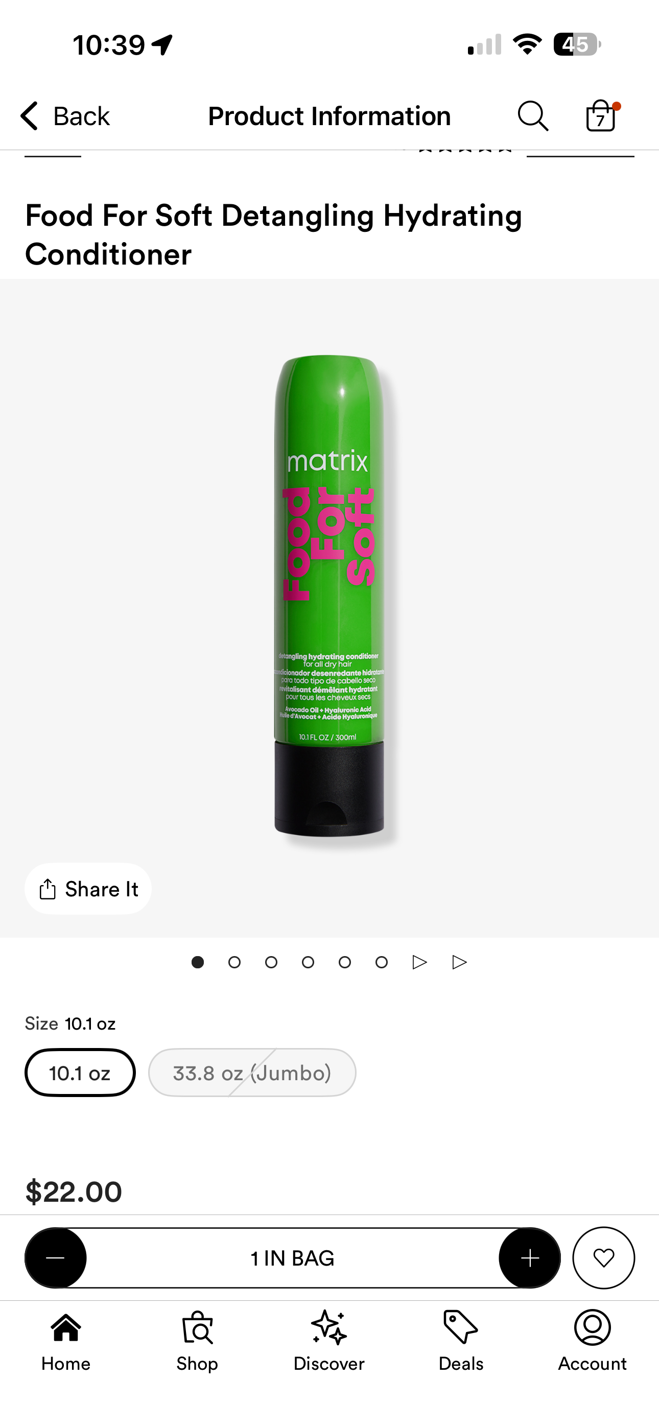 Matrix food for soft detangling hydrating conditioner
