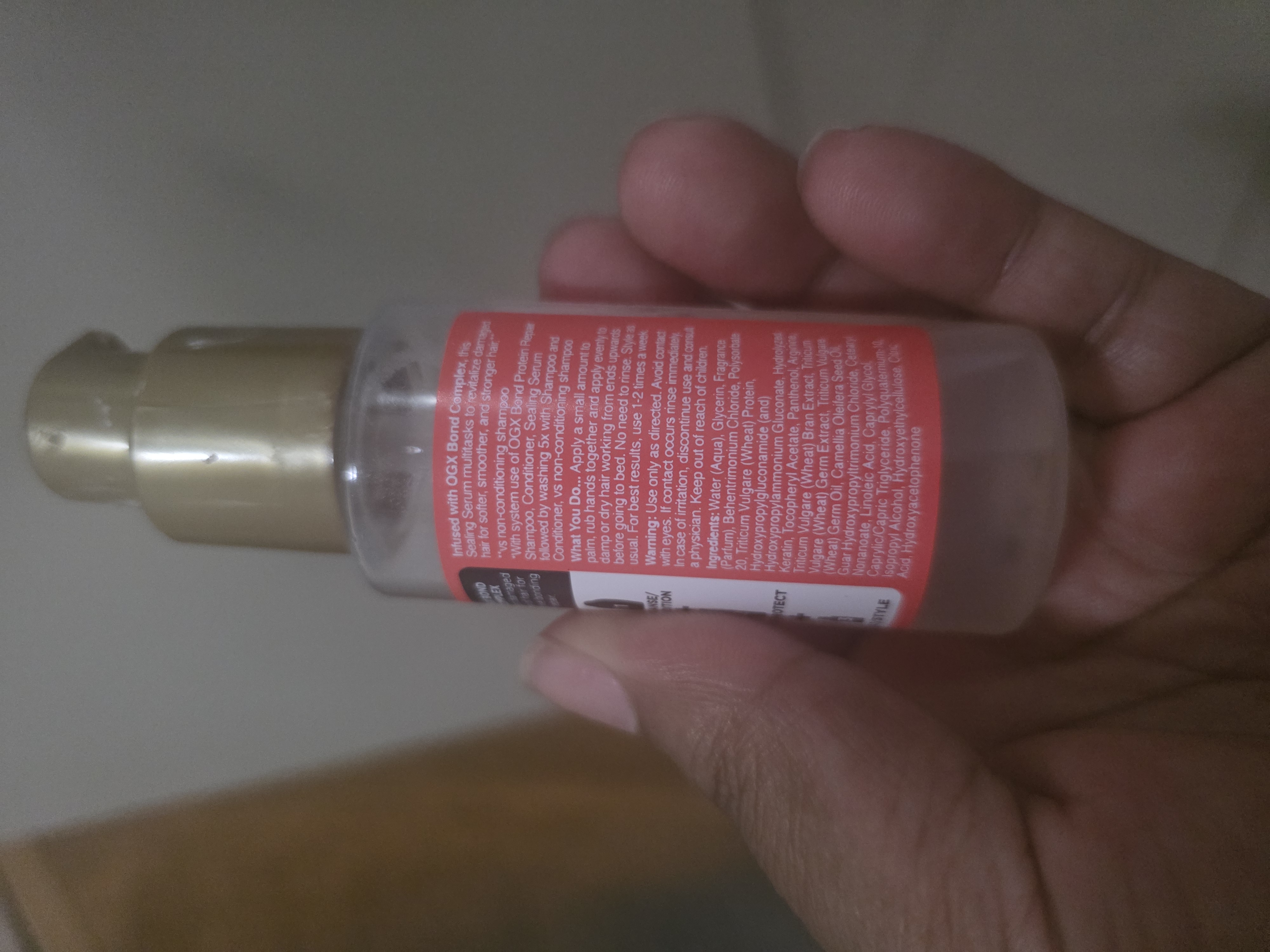 Ogx bond protein repair sealing serum