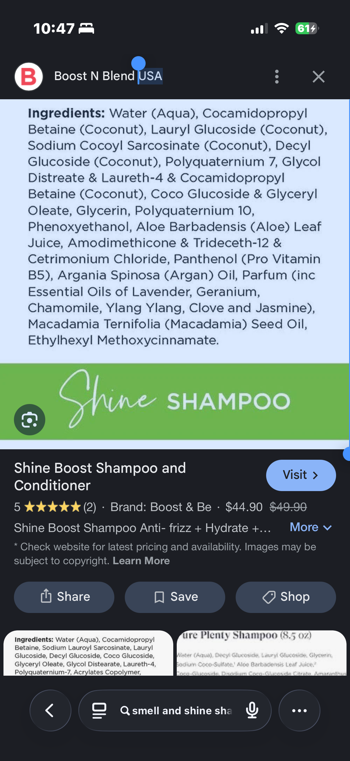 Garnier fruitis sleek and shine