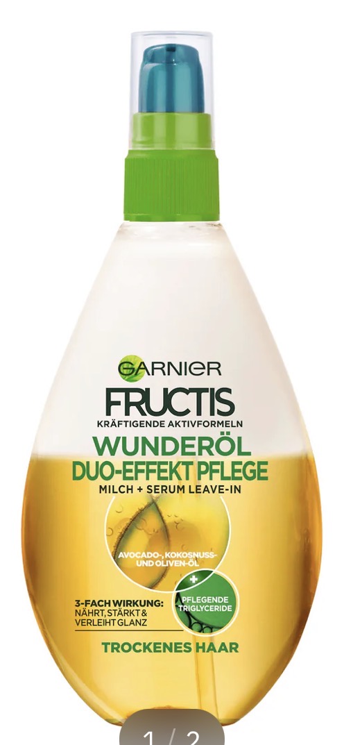 Garnier Fructis Wonder Oil duo-effect care milk