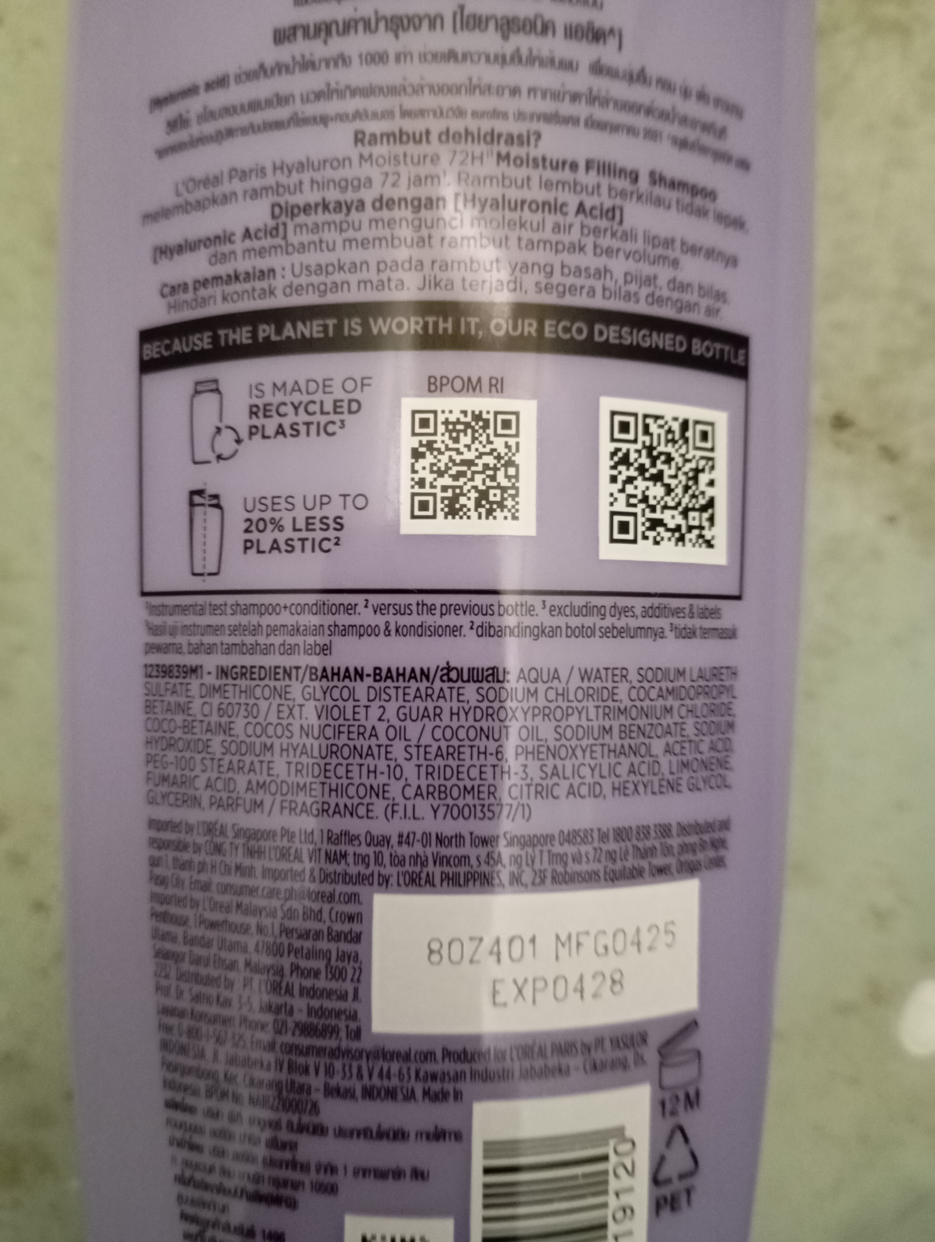 L'Oreal El vive shampoo