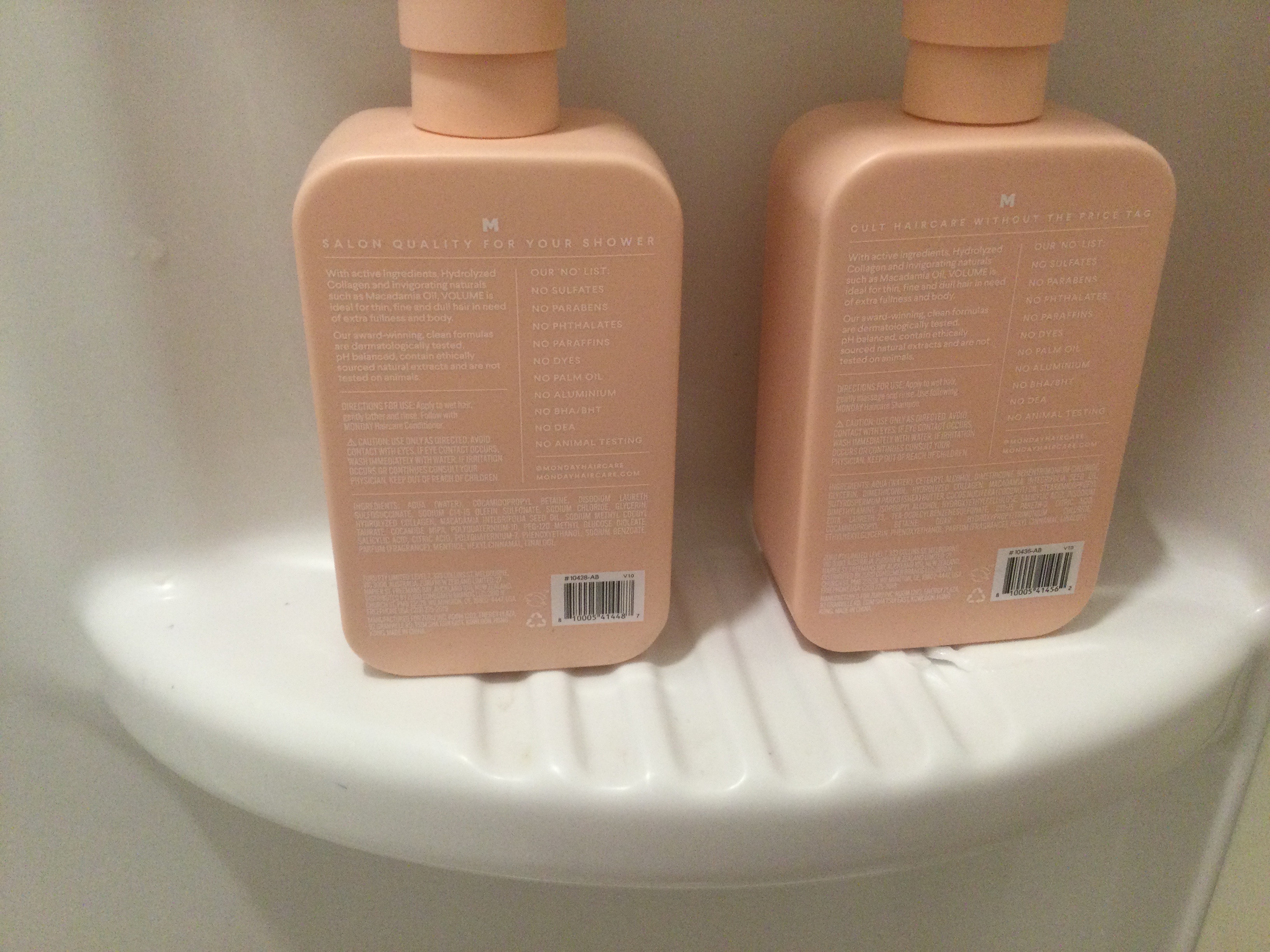 MONDAY shampoo and conditioner