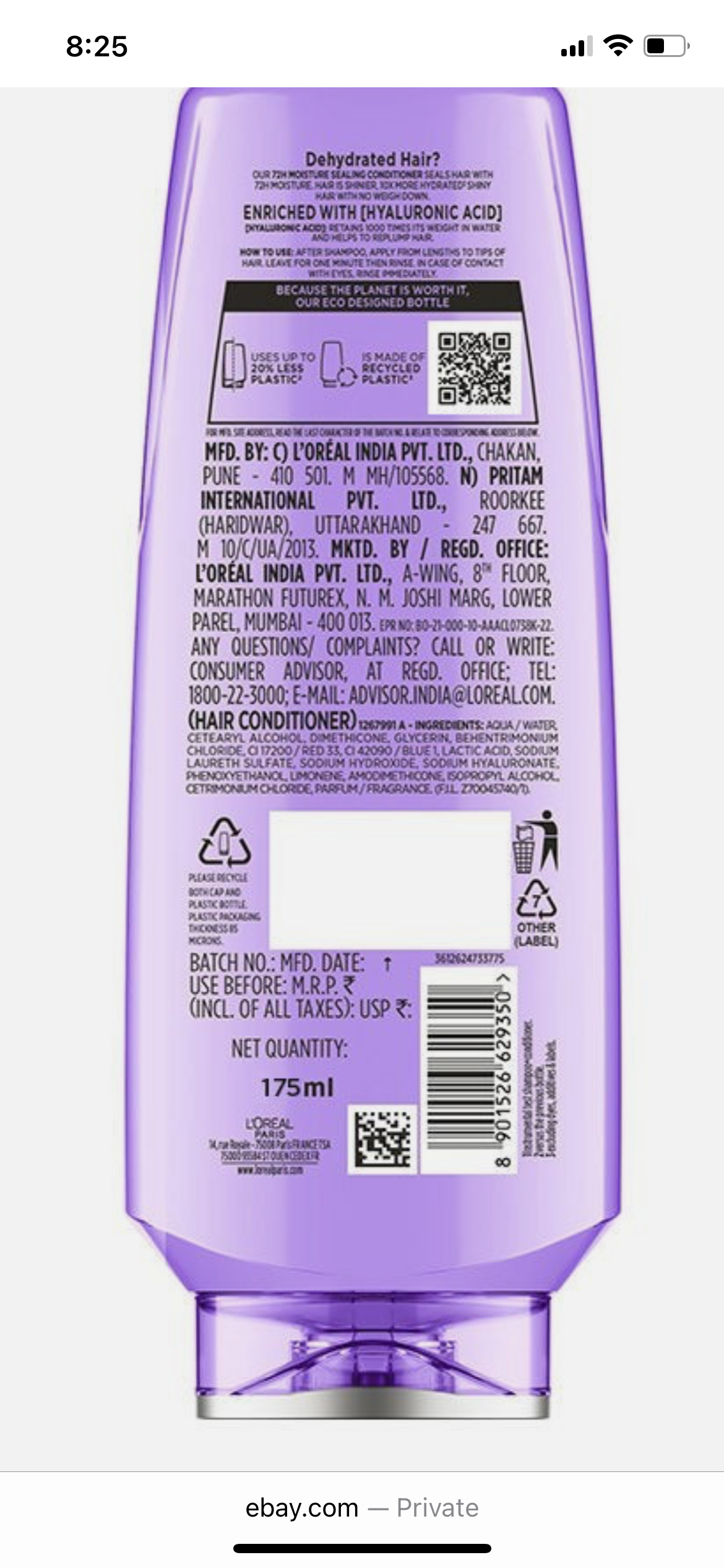 L’Oréal elvive conditioner